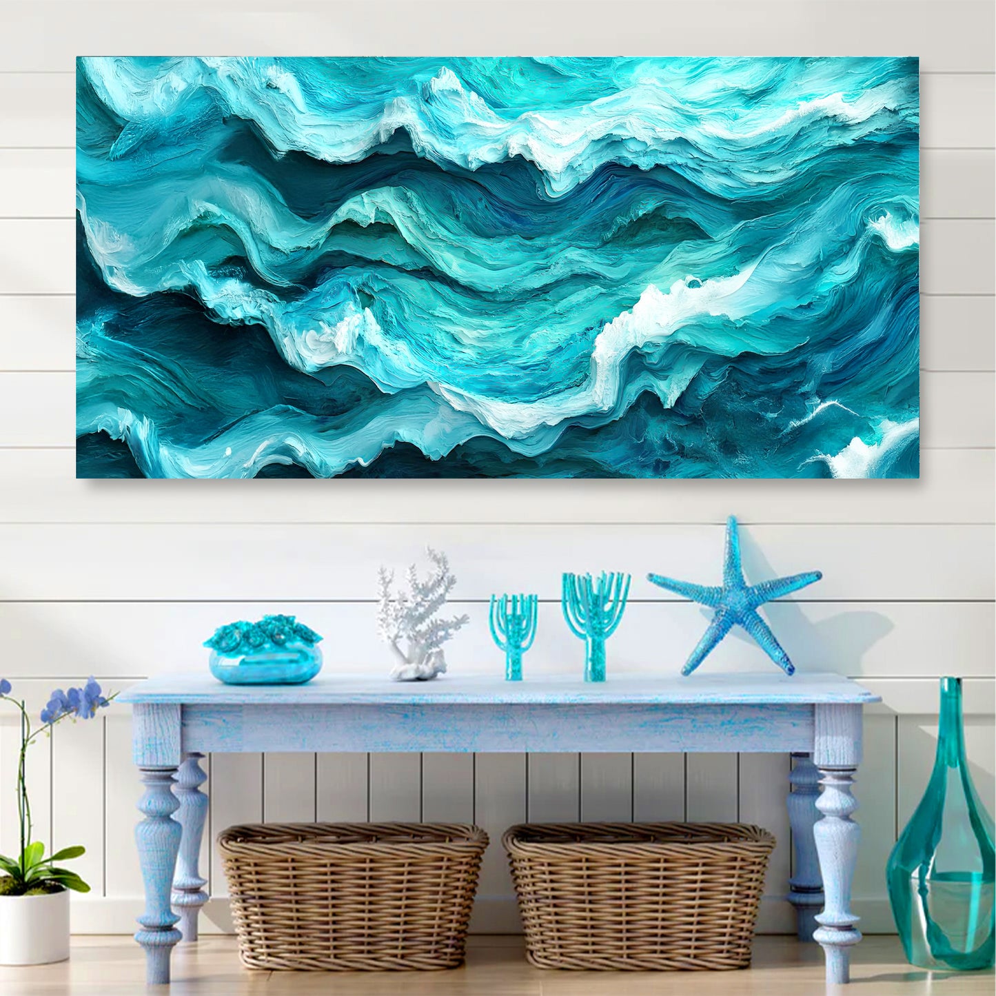 Blue Ocean Coastal Wall Art III