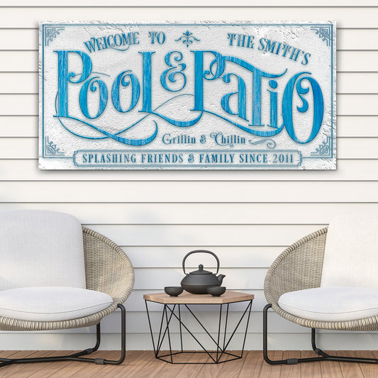 Personalized Pool & Patio Sign III  - Image by Tailored Canvases