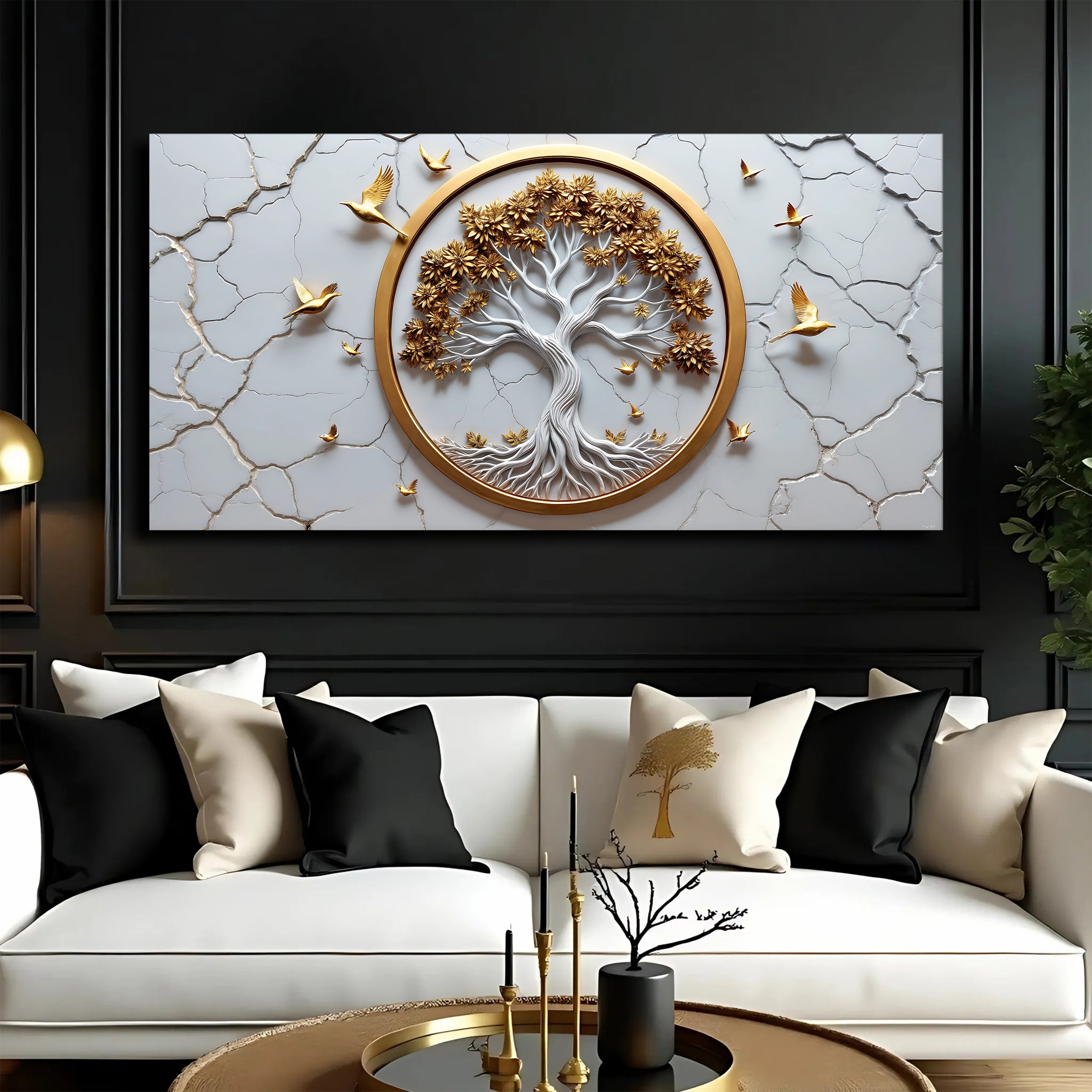 3D Celtic Tree of Life Wall Art - White | Tailored Canvases