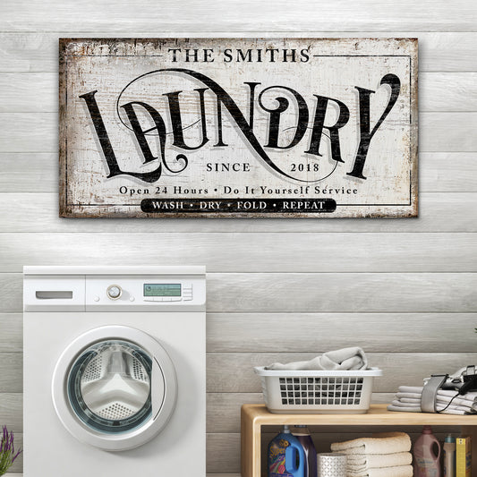 Laundry Room Sign VIII Style 2 - Image by Tailored Canvases