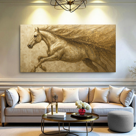 Gold Splash Horse Wall Art