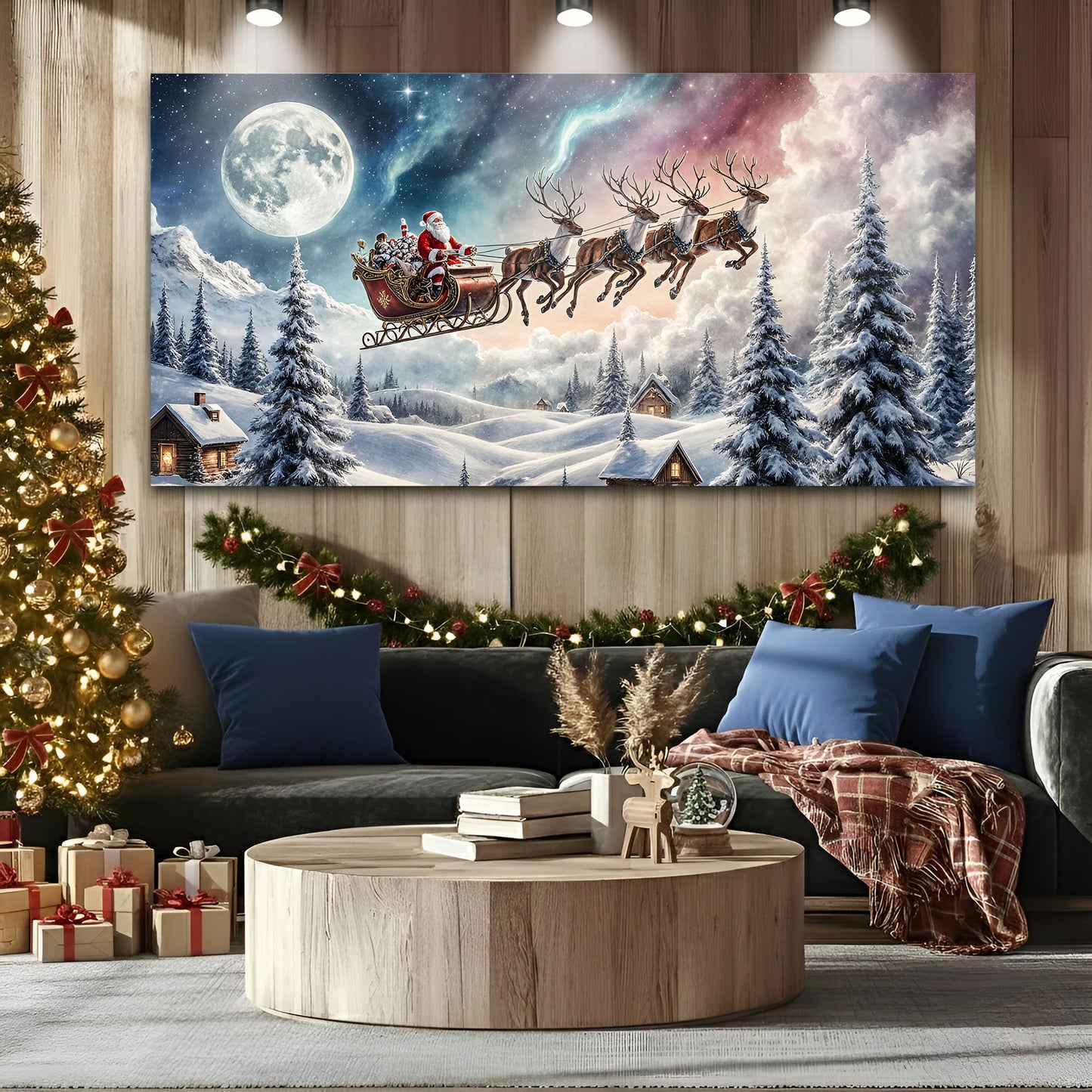Midnight Sleigh Ride Christmas Wall Art