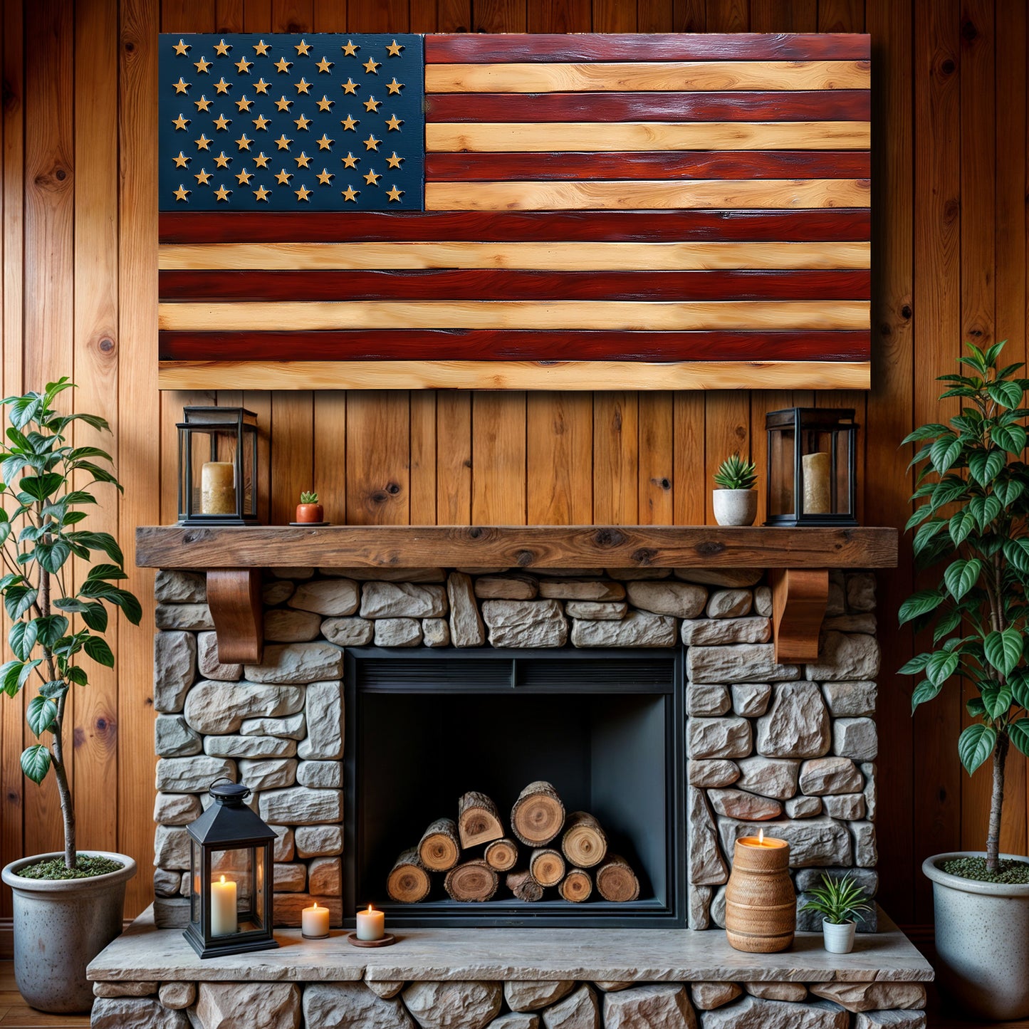 Old Glory American Flag Wall Art II