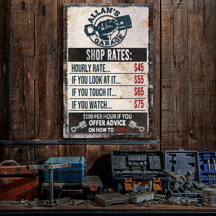 Garage Rules Sign