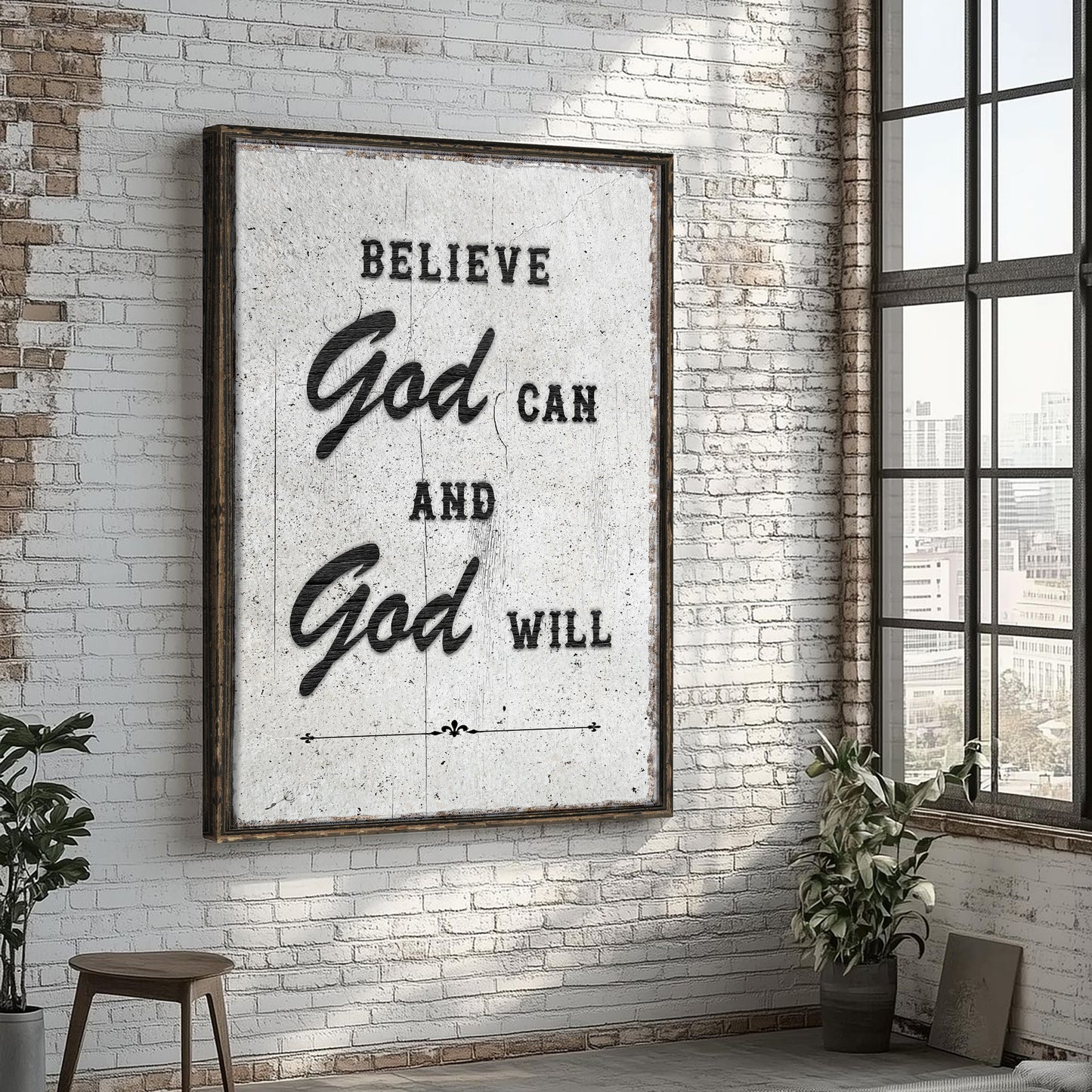 Believe God Can And God Will Faith Wall Art