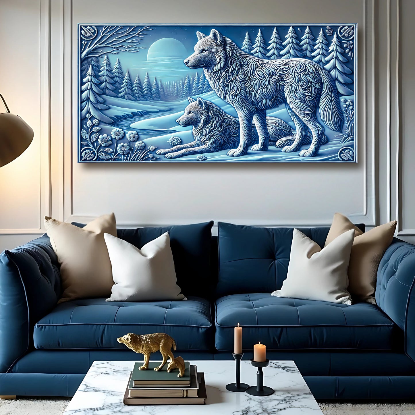 3D Wolves Wall Art VI