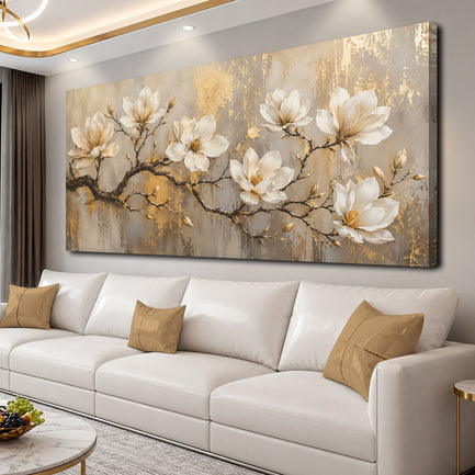 Golden Magnolia Wall Art