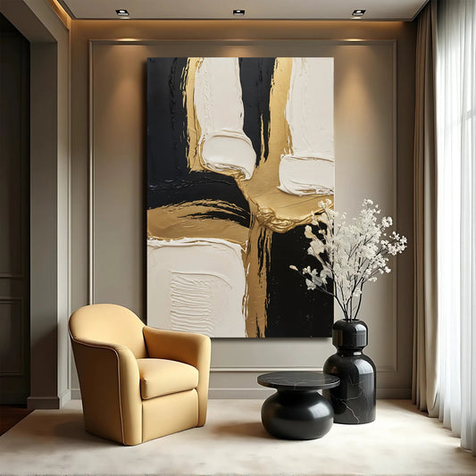 Black White and Gold Wall Art