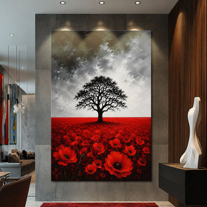 Crimson Poppy Field