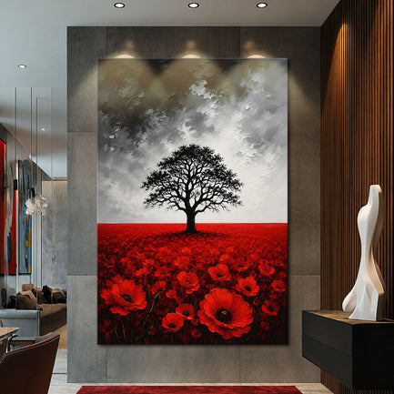 Crimson Poppy Field