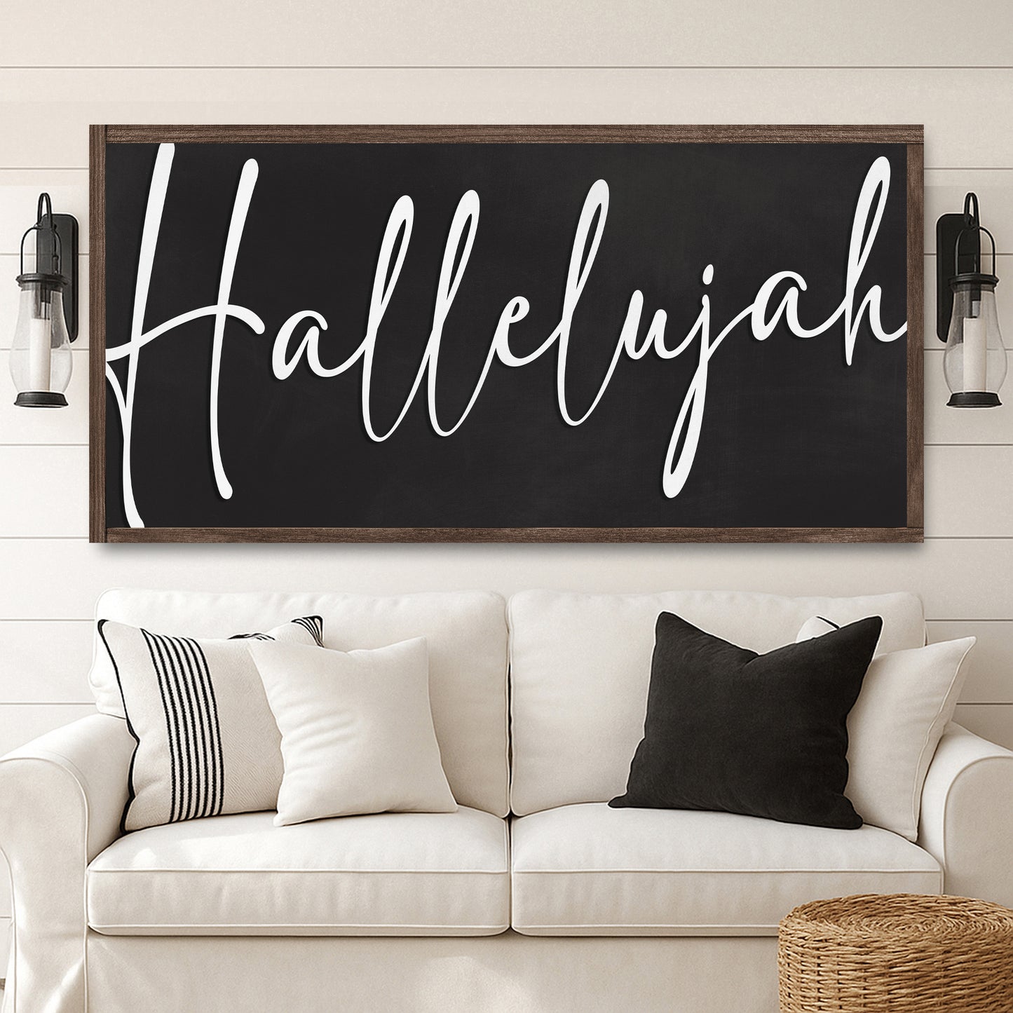 Rustic Hallelujah Faith Sign IV