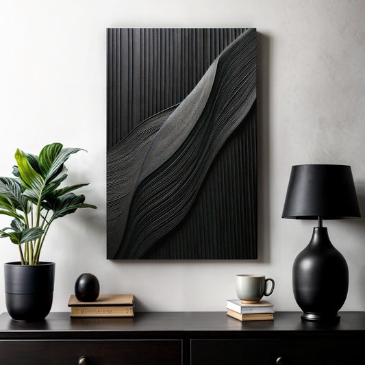 Luxury Black Minimalist Abstract Wall Art