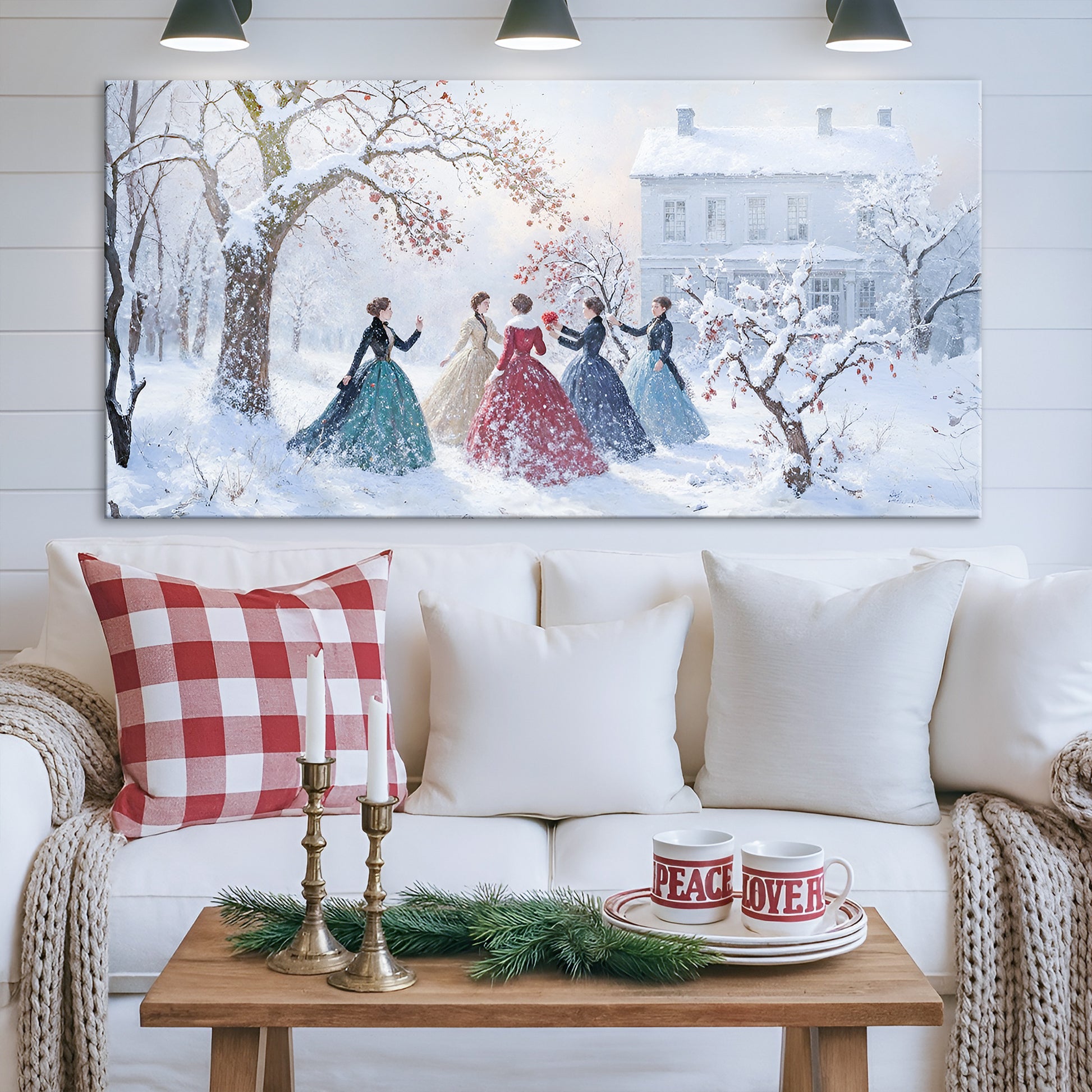 Little Women Abstract Christmas Wall Art