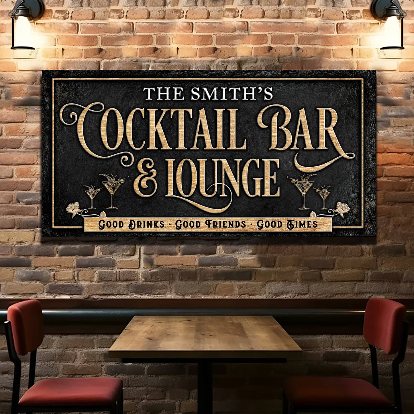 Cocktail Bar And Lounge Sign