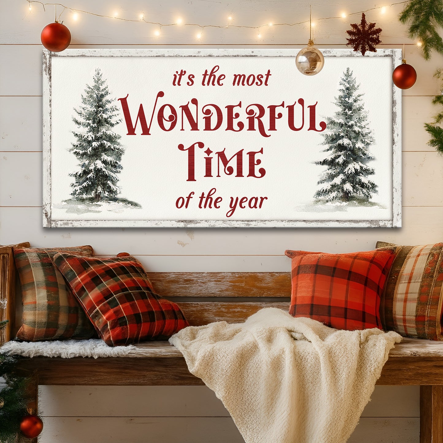 It's The Most Wonderful Time Of The Year Christmas Wall Art II