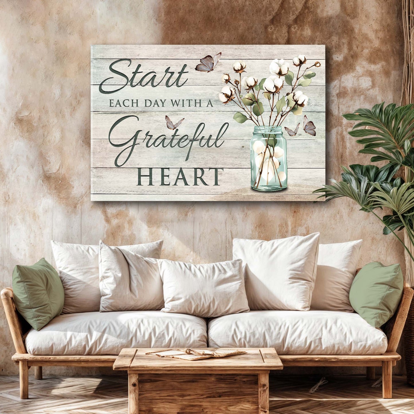 Start Each Day With A Grateful Heart Faith Sign