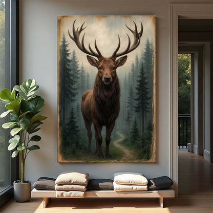 Majestic Morning Light Stag Wall Art