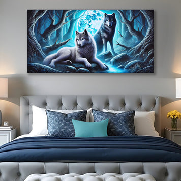 3D Wolves Wall Art