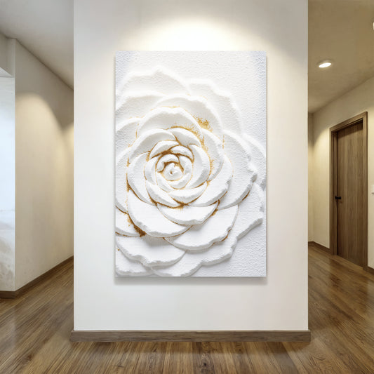 Ivory Blossom Abstract Wall Art