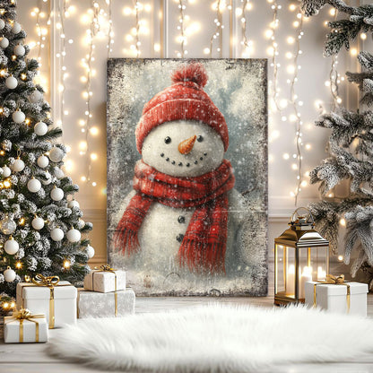 Vintage Snowman Christmas Wall Art V