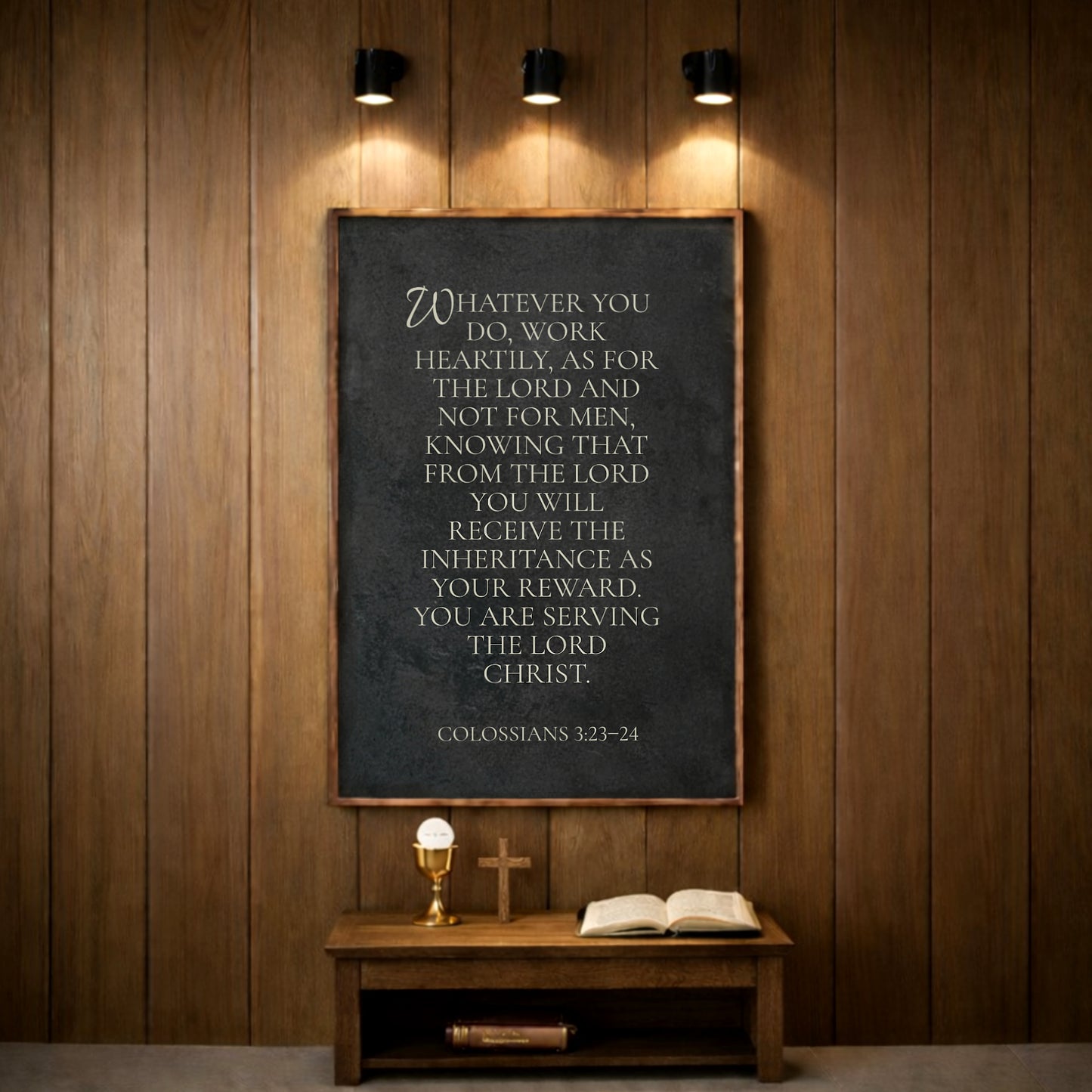 Service To God - Colossians 3:23-24 Faith Sign