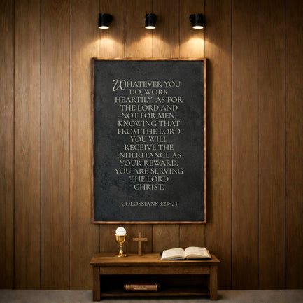 Service To God - Colossians 3:23-24 Faith Sign