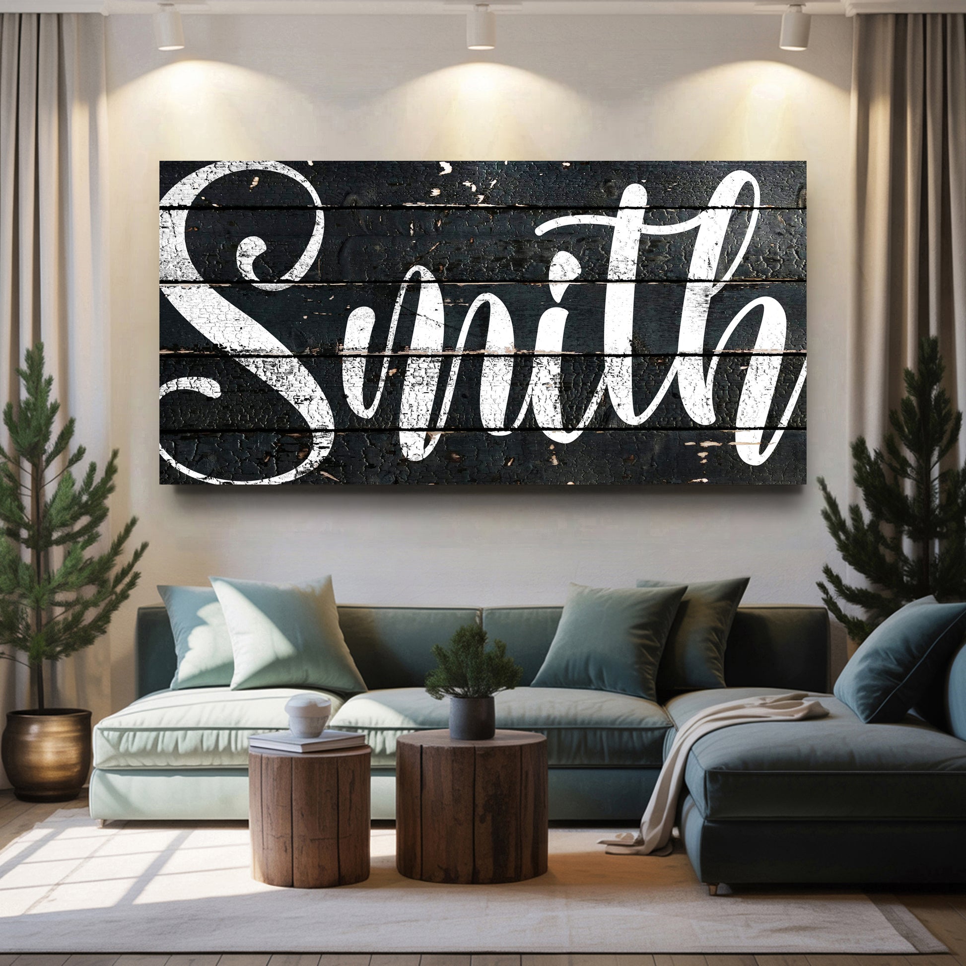 Personalized Family Last Name Wall Sign II