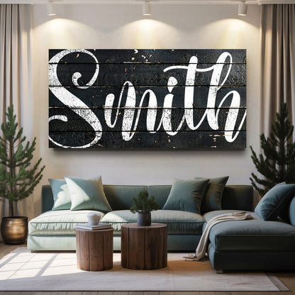 Personalized Family Last Name Wall Sign II