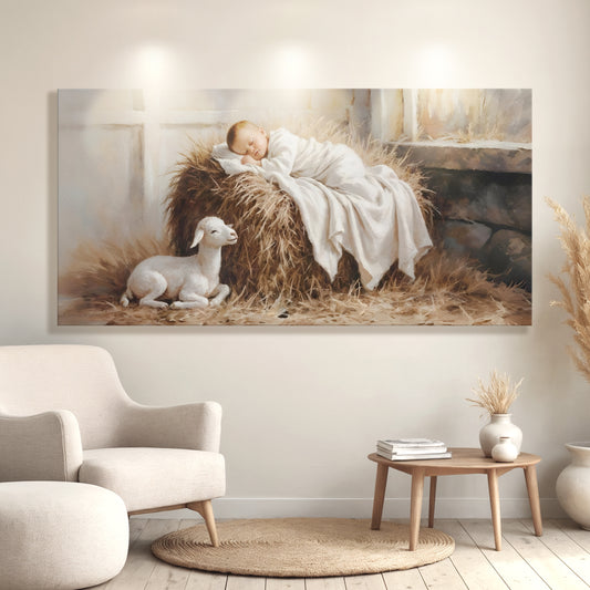 Peaceful Nativity Christmas Wall Art
