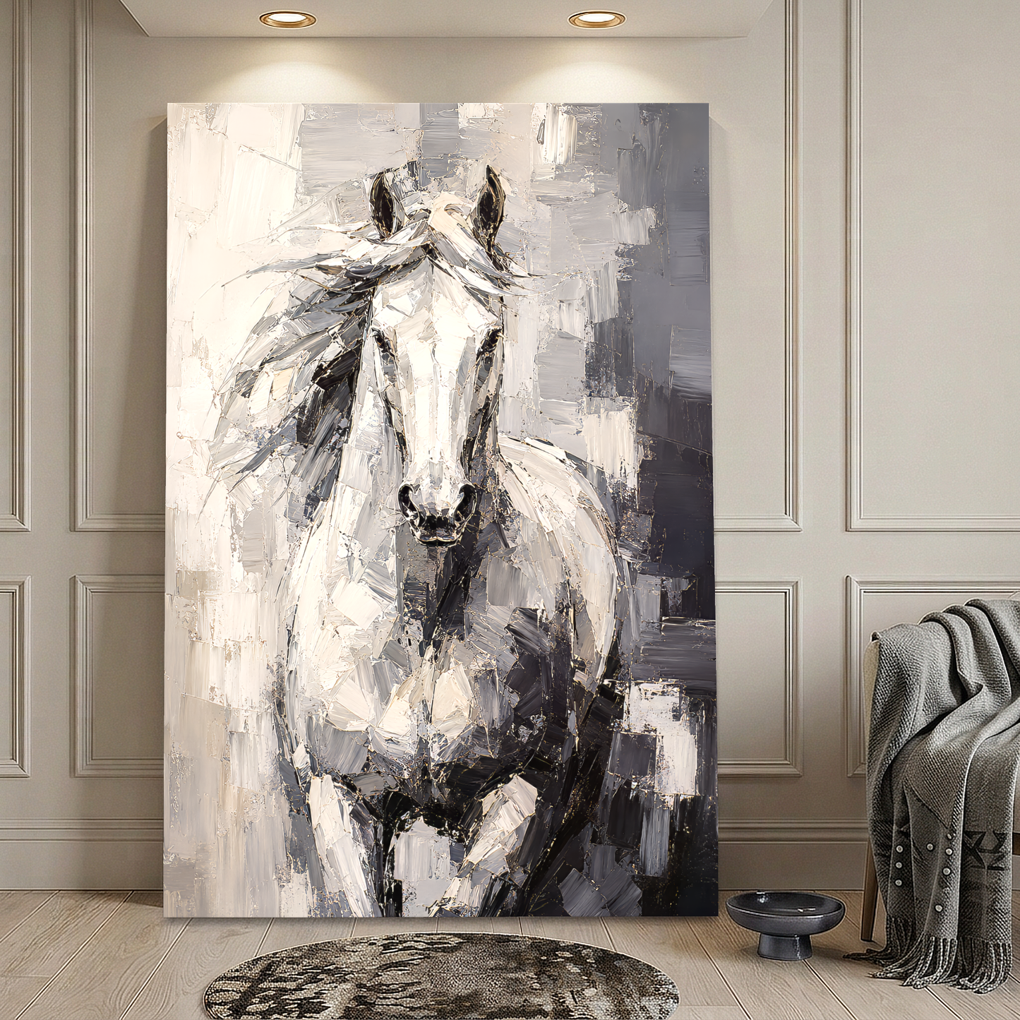 Abstract Monochrome Horse