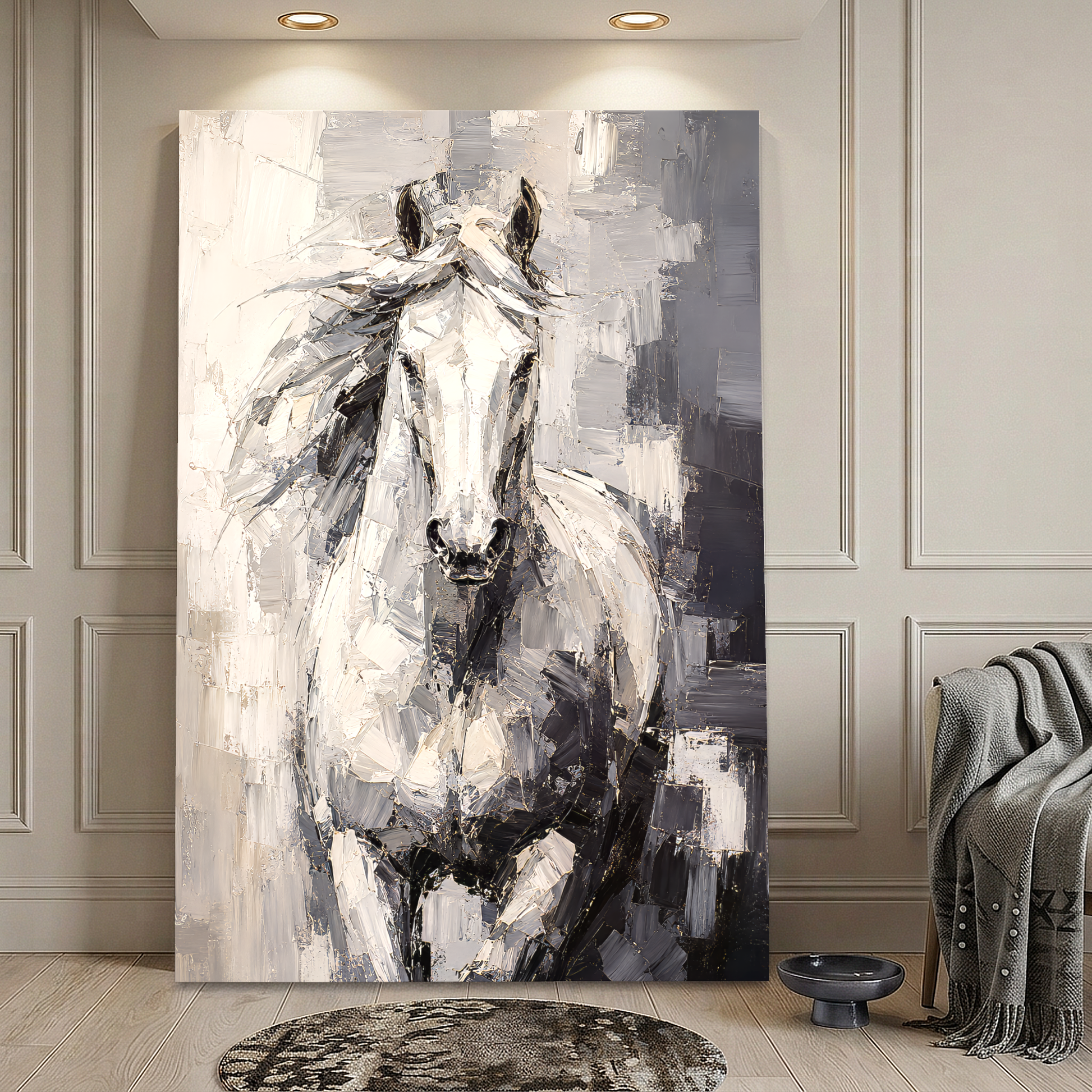 Abstract Monochrome Horse