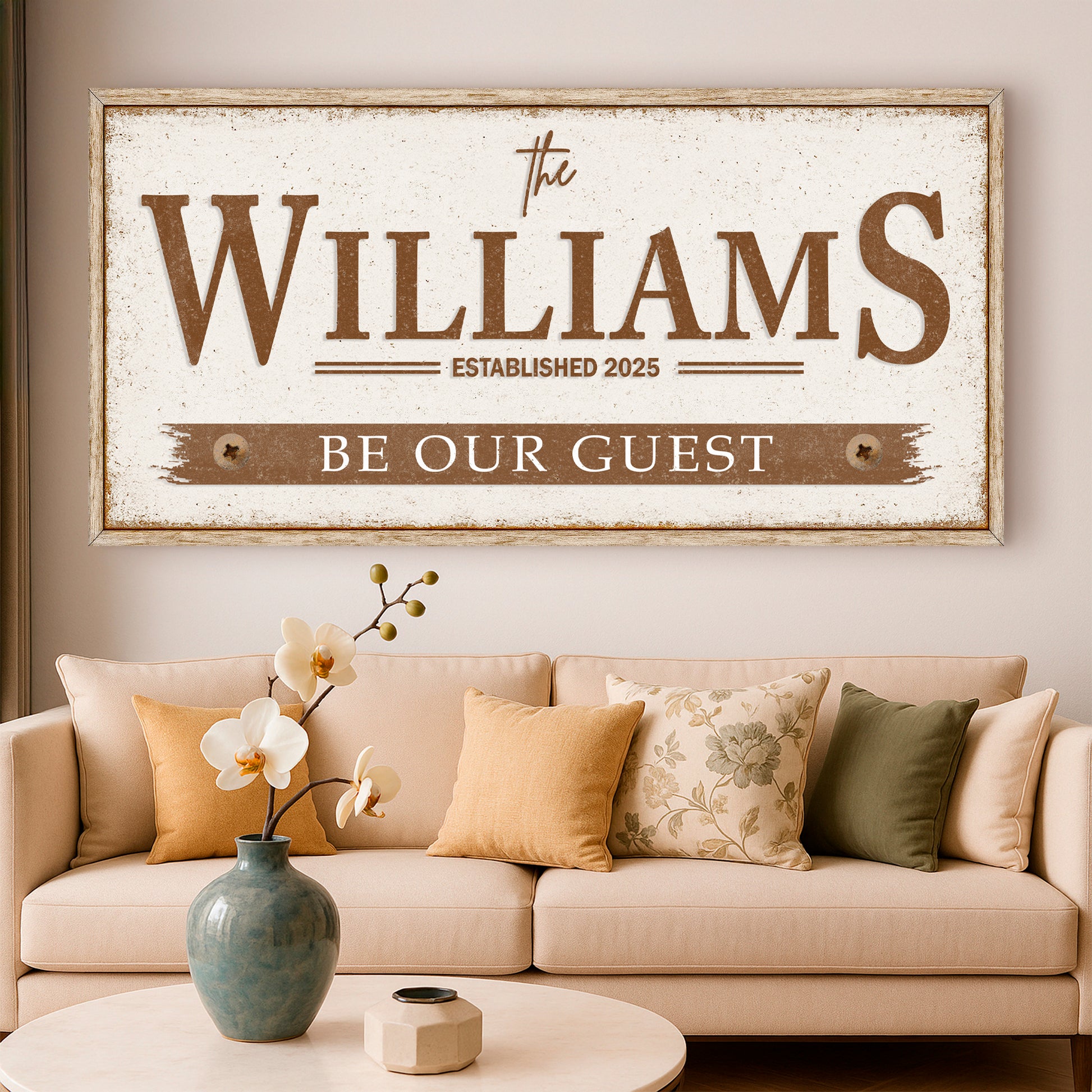 Personalized Family Name Wall Sign