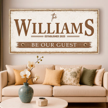 Personalized Family Name Wall Sign