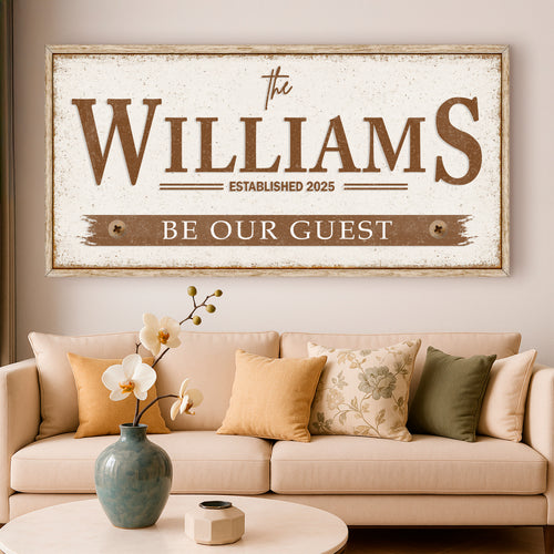 Personalized Family Name Wall Sign