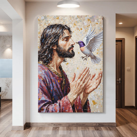 Jesus With Dove Wall Art