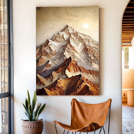 3D Minimalist Mountain Wall Art