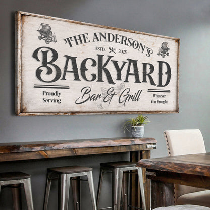 Vintage Bar And Grill Wall Sign