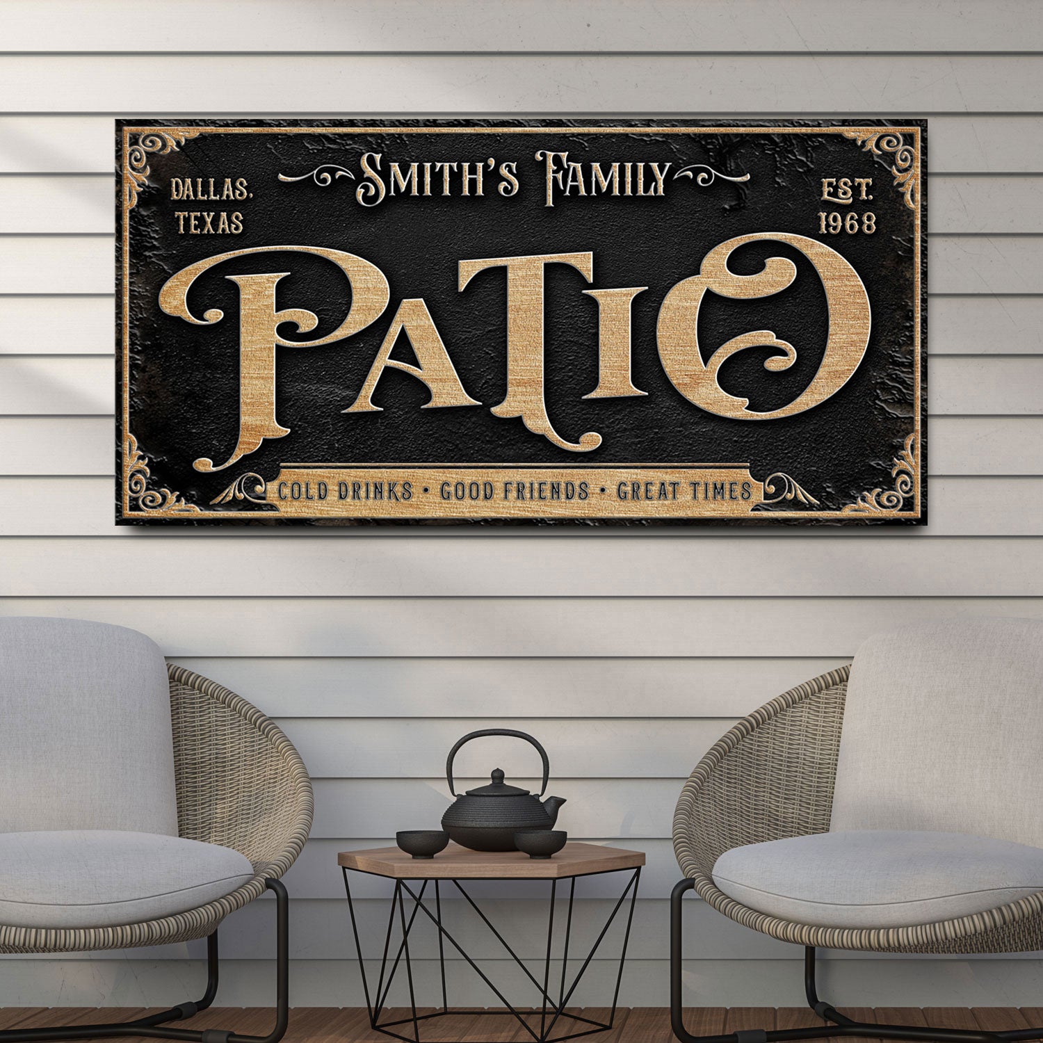 Personalized Patio Sign II  - Image by Tailored Canvases