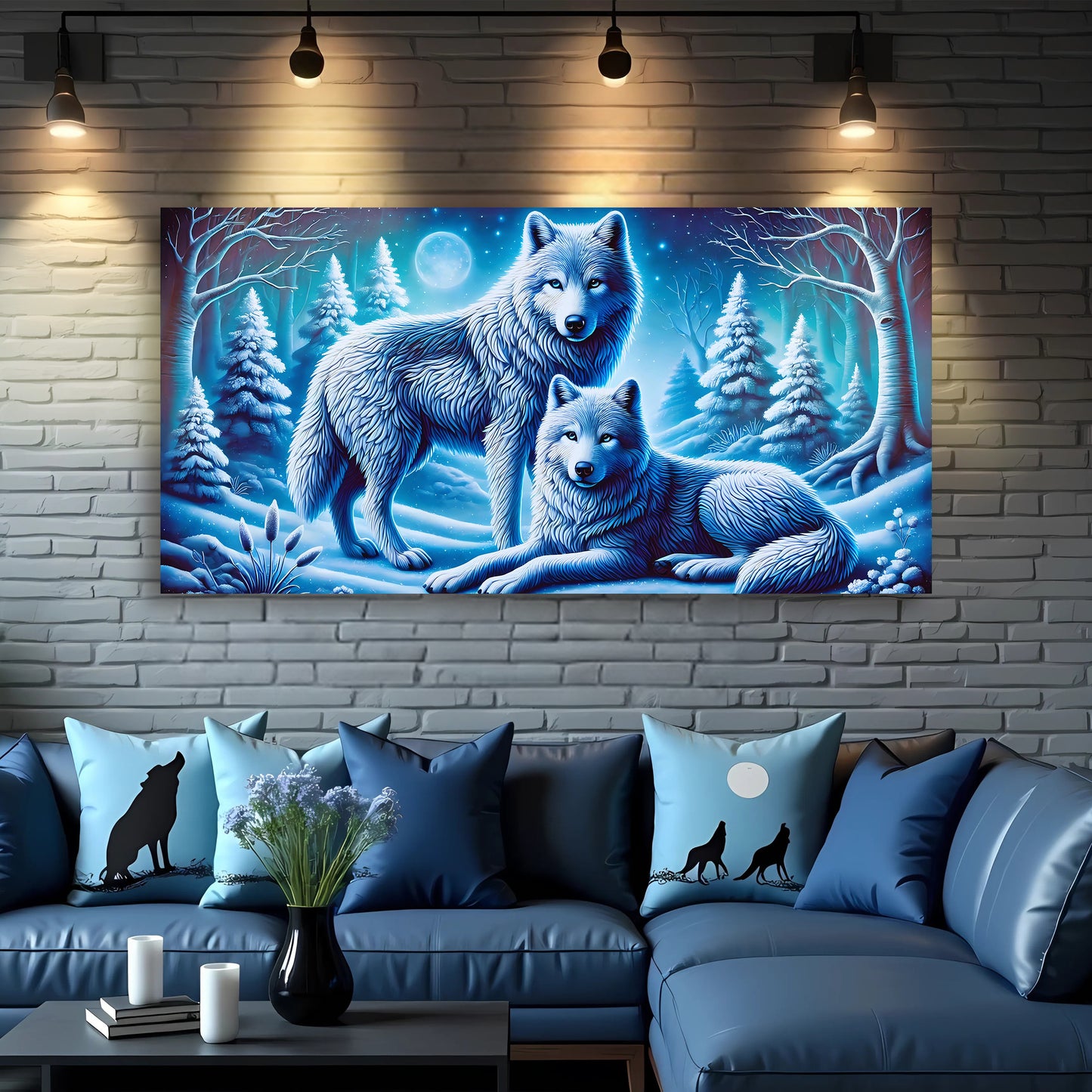 3D Wolves Wall Art II