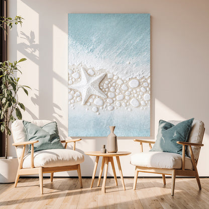 Starfish And Pebbles Wall Art