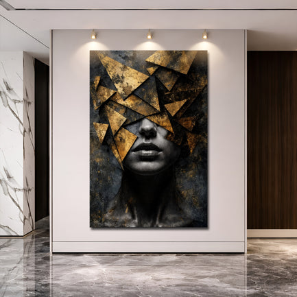 Lady Obsidian & Gold Wall Art