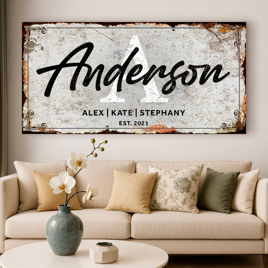 Family Sign Personalized Canvas II