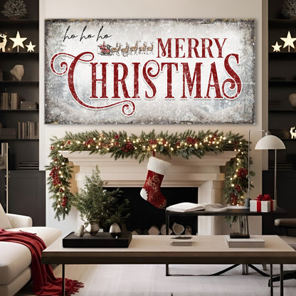 Ho Ho Ho Merry Christmas Wall Sign