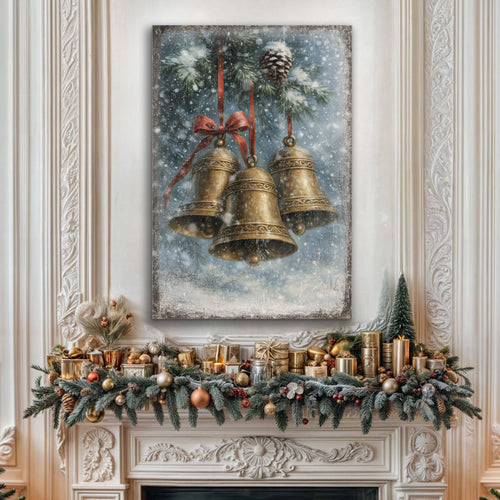 Vintage Christmas Bells Wall Art III