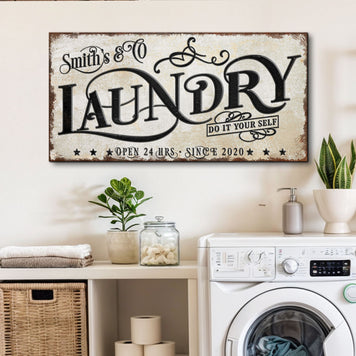 The Laundry Room Sign VI