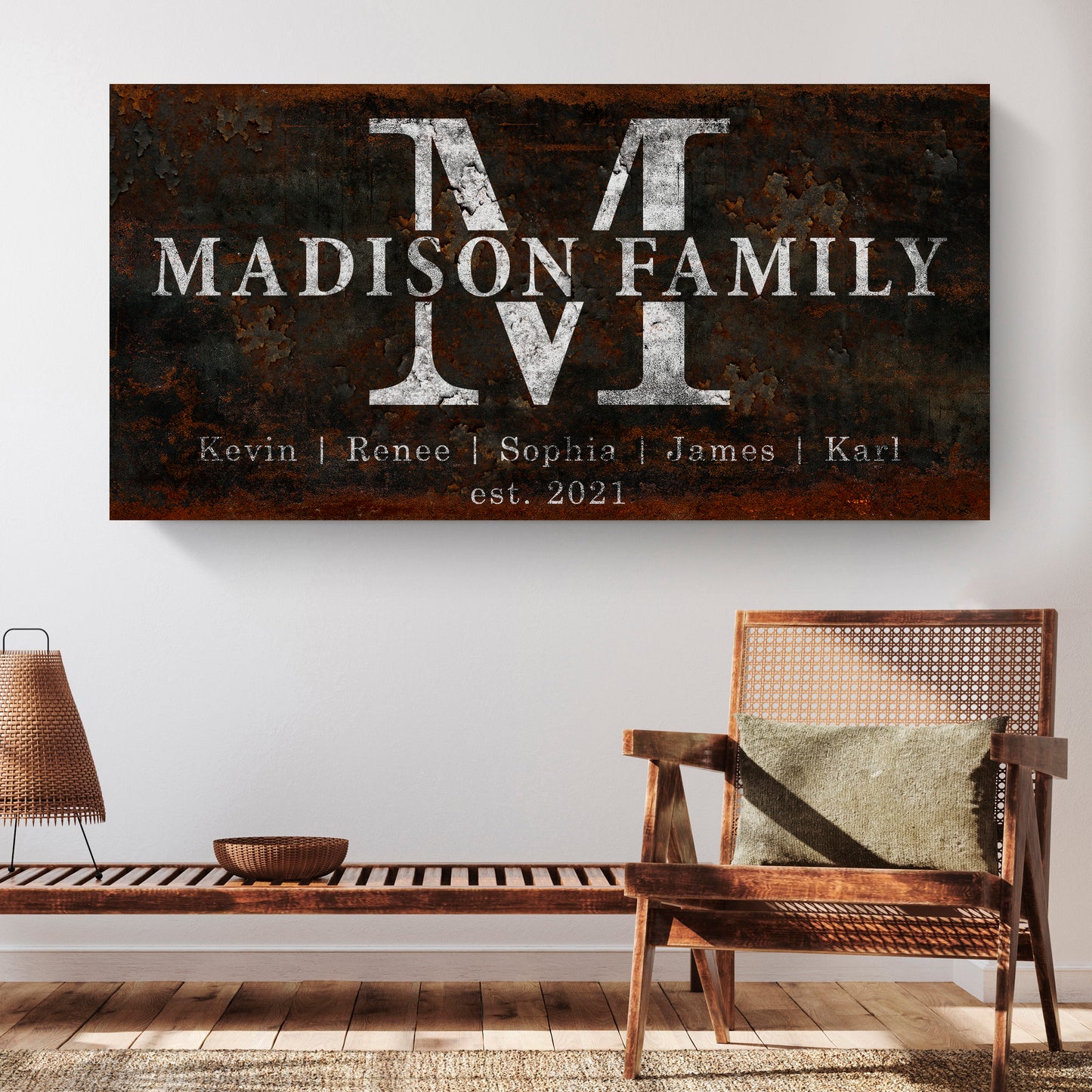 Family Sign Personalized Canvas