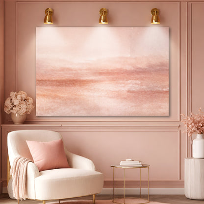 Peach Mist Serenity Abstract Wall Art