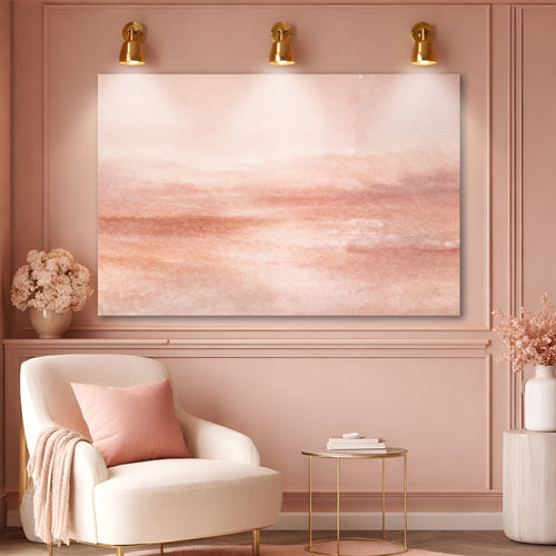 Peach Mist Serenity Abstract Wall Art