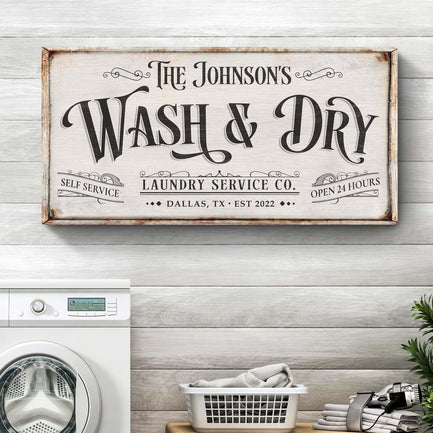 Personalized Laundry Service Sign Style 2 - Image by Tailored Canvases