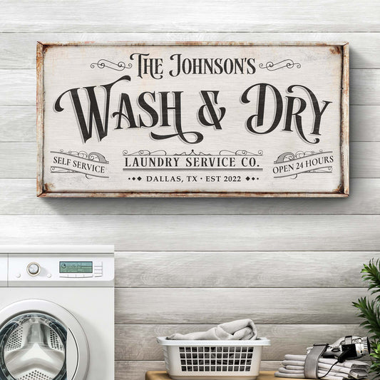 Personalized Laundry Service Sign Style 2 - Image by Tailored Canvases